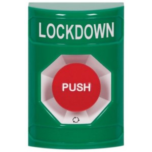 STI SS2101LD-EN Stopper Station – Green – Push and Turn Reset – Lockdown Label